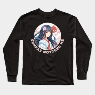 Japanese Anime senpai Long Sleeve T-Shirt